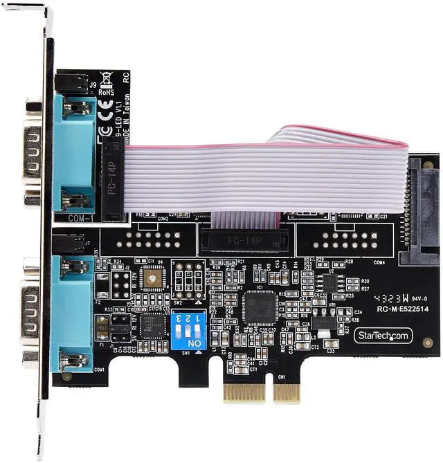 Alt view image 5 of 7 - StarTech Dual-Port PCI Express to DB9 Serial Card 2S232422485-PC-CARD