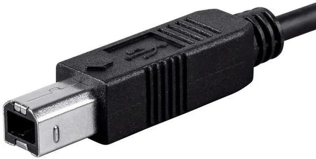 Alt view image 11 of 13 - Monoprice 2.0 USB-C to USB B Printer Cable 480 Mbps 6.6ft black