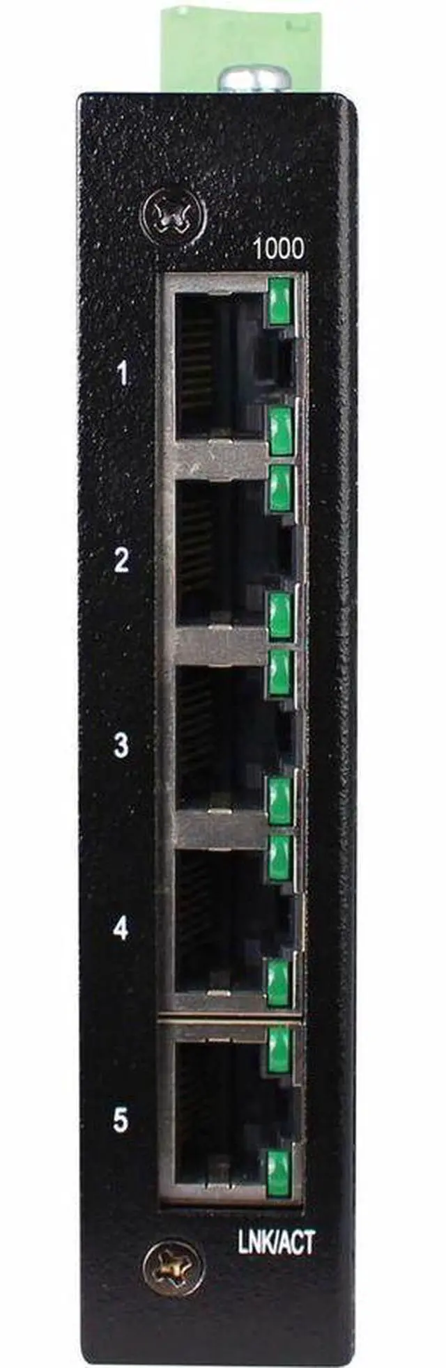 Alt view image 7 of 13 - Tripp Lite 5-Port Unmanaged Industrial Gigabit Ethernet Switch - 10/100/1000 Mbps, Ruggedized, -40° to 75°C, EIP QoS, DIN/Wall Mount - 5 Ports - Gigabit Ethernet - 10/100/1000Base-T -