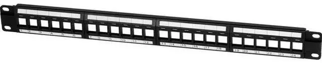 Alt view image 5 of 10 - Monoprice 24-port Keystone Jack Panel