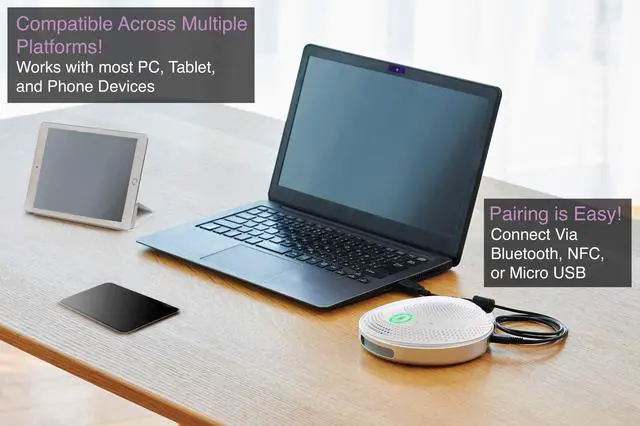 Alt view image 12 of 15 - Yamaha 10-YVC200-W Portable USB Personal Speakerphone White