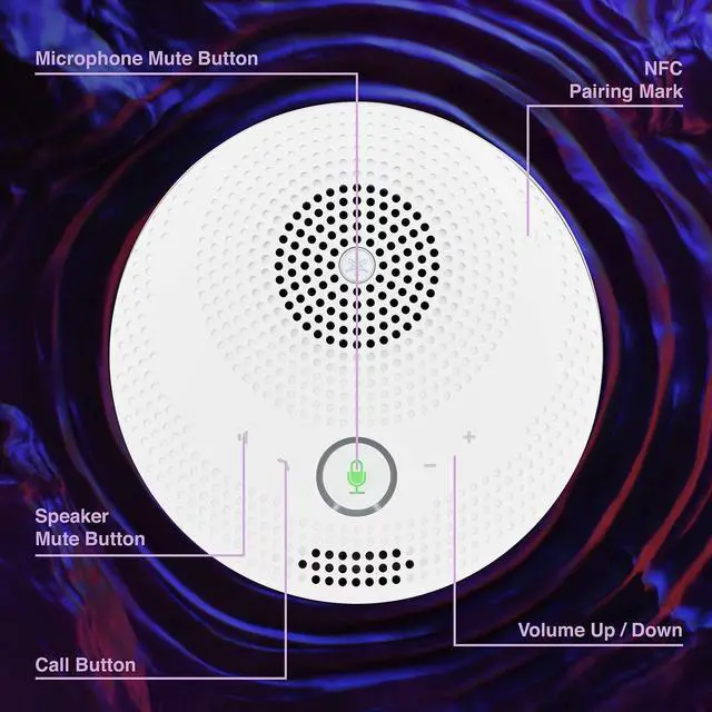 Alt view image 13 of 15 - Yamaha 10-YVC200-W Portable USB Personal Speakerphone White