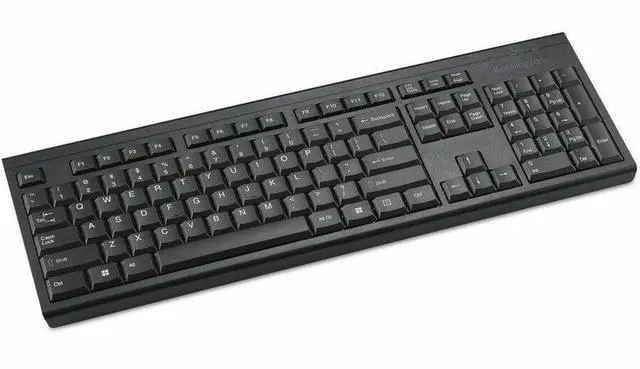 Alt view image 8 of 12 - Kensington KB150 EQ Wireless Keyboard - Wireless Connectivity - RF - 2.40 GHz - USB Type A Interface - 104 Key - Windows, Mac OS - PC, Mac - Membrane Keyswitch - AA Battery Size Supported - Black