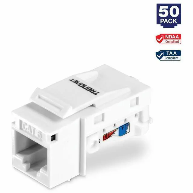 Alt view image 14 of 20 - TRENDnet TC-K50C6 Cat6 Keystone Jack - 50-Pack