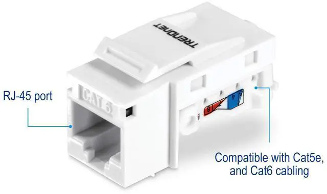 Alt view image 16 of 20 - TRENDnet TC-K50C6 Cat6 Keystone Jack - 50-Pack