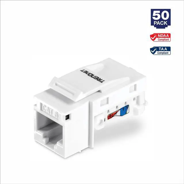 Alt view image 19 of 20 - TRENDnet TC-K50C6 Cat6 Keystone Jack - 50-Pack