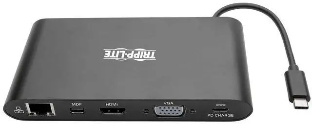 Alt view image 5 of 9 - Tripp-Lite U442-DOCK1B USB-C Laptop Docking Station with Mini-Displayport HDMI - Black