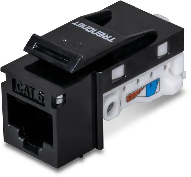 Alt view image 6 of 8 - TRENDnet Cat6 Keystone Jack, Black 25-Pack TC-K25C6BK