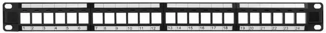 Alt view image 10 of 10 - Monoprice 24-port Keystone Jack Panel