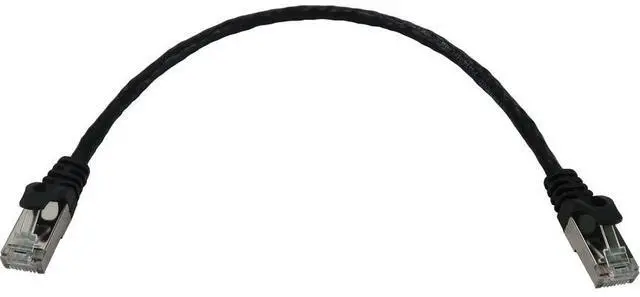 Alt view image 6 of 9 - Eaton Tripp Lite Series Cat6a 10G Snagless Shielded Slim STP Ethernet Cable RJ45 M/M PoE Black 1 ft. 0.3 m