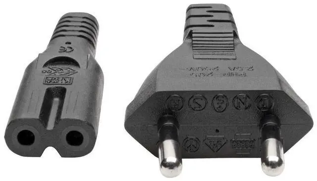 Alt view image 4 of 6 - Tripp Lite by Eaton European Computer Power Cord C7 to Schuko 2.5A 250V 18 AWG 6 ft. 1.83 m Black