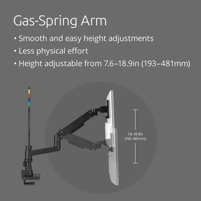 Alt view image 3 of 6 - Kensington SmartFit Premium Heavy Duty Single Monitor Arm (K58273NA)