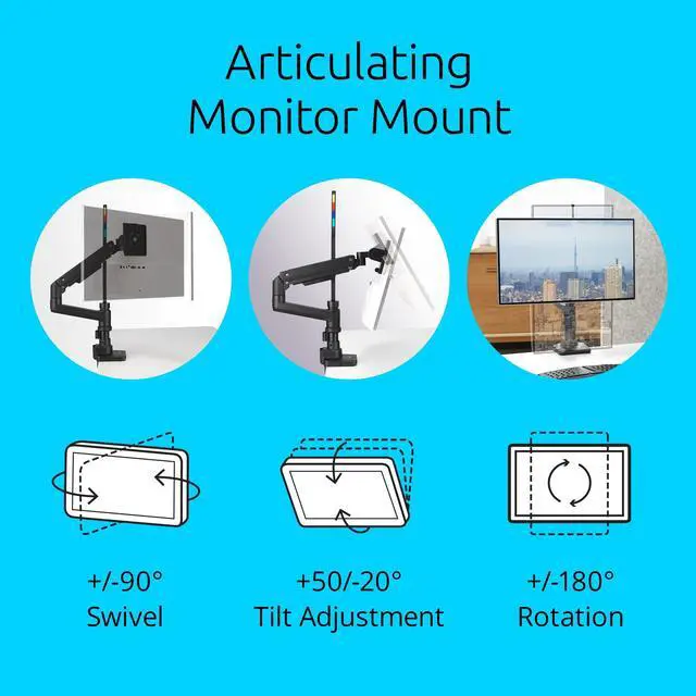 Alt view image 4 of 6 - Kensington SmartFit Premium Heavy Duty Single Monitor Arm (K58273NA)