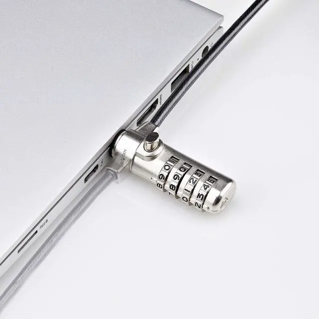 Alt view image 5 of 7 - StarTech Slim Lock Noble Wedge Slot Compatible, 5ft Anti-Theft Locking Cable