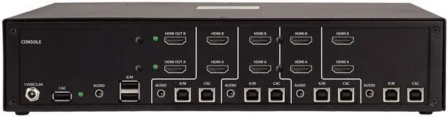 Alt view image 7 of 16 - Tripp Lite 4-Port Dual-Monitor Secure KVM Switch TAA B002AUH2AC4