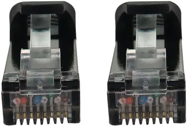 Alt view image 8 of 9 - Eaton Tripp Lite Series Cat6a 10G Snagless Shielded Slim STP Ethernet Cable RJ45 M/M PoE Black 1 ft. 0.3 m