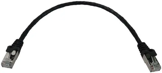 Alt view image 7 of 9 - Eaton Tripp Lite Series Cat6a 10G Snagless Shielded Slim STP Ethernet Cable RJ45 M/M PoE Black 1 ft. 0.3 m