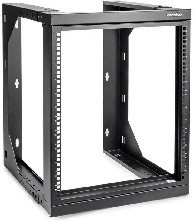 Alt view image 3 of 3 - 12U Wall Mount Network Rack SOLIDRACK-Black