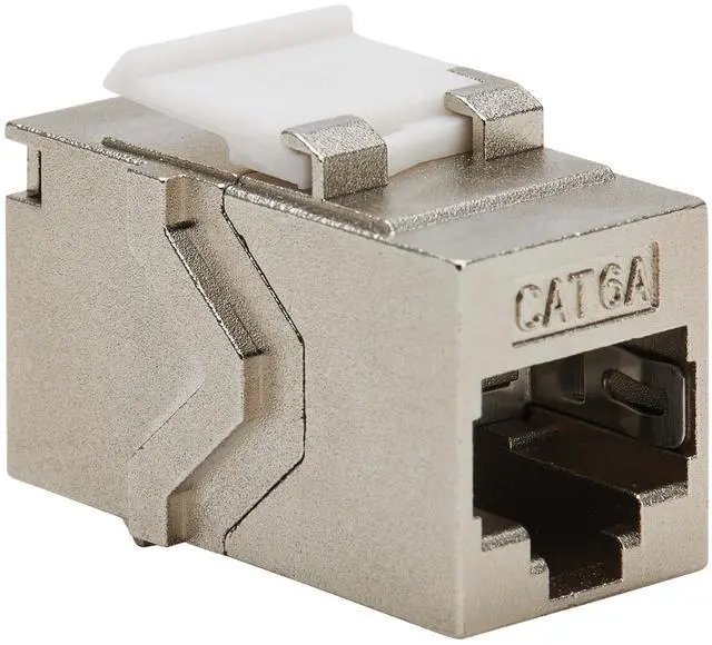 Alt view image 10 of 15 - Tripp Lite Cat6a Shielded Snap-In Coupler (RJ45 F/F), TAA - 1 x RJ-45 Keystone Female - 1 x RJ-45 Keystone Female - Nickel Connector - Gold Contact - Silver - TAA Compliant