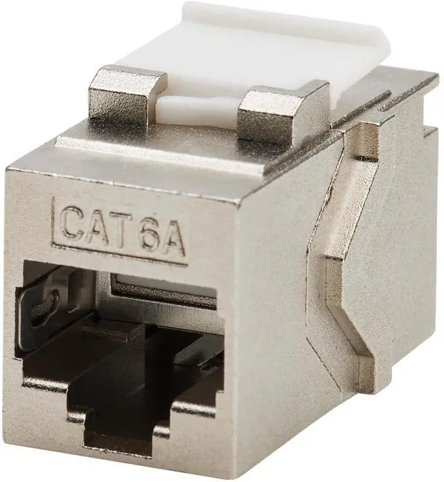 Alt view image 11 of 15 - Tripp Lite Cat6a Shielded Snap-In Coupler (RJ45 F/F), TAA - 1 x RJ-45 Keystone Female - 1 x RJ-45 Keystone Female - Nickel Connector - Gold Contact - Silver - TAA Compliant