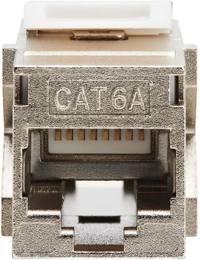 Alt view image 13 of 15 - Tripp Lite Cat6a Shielded Snap-In Coupler (RJ45 F/F), TAA - 1 x RJ-45 Keystone Female - 1 x RJ-45 Keystone Female - Nickel Connector - Gold Contact - Silver - TAA Compliant
