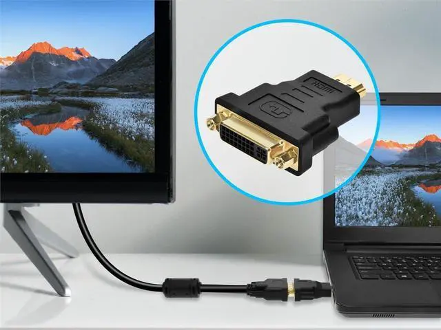 Alt view image 19 of 20 - Monoprice HDMI Male to DVI-D Female Adapter HDMI Male to DVI-D Single Link Female Adapter