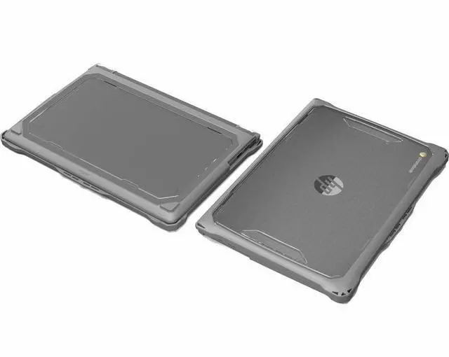 Alt view image 8 of 9 - MAXCases Extreme Shell-F2 Slide Case for HP Fortis Chromebook G10 11" and Clamshell Chromebook 11" G8/G9 Gray/Clear HPESFFCBG10GRY