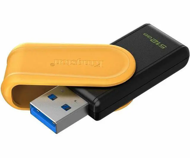 Alt view image 4 of 10 - Kingston DataTraveler Exodia S USB Flash Drive - 512 GB - USB 3.2 (Gen 1) - Black, Yellow - 5 Year Warranty