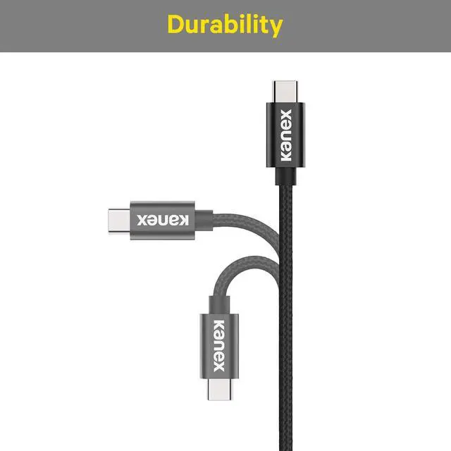 Alt view image 2 of 4 - Kanex DuraBraid USB-C to USB-C NylonType-C Fast Charging Cable 6.6FT