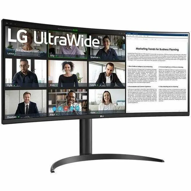 Alt view image 8 of 8 - LG 34BR55QC-B 34'' UltraWide QHD Curved Monitor with USB Type-C
