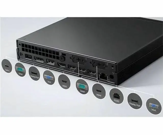 Alt view image 11 of 16 - Lenovo ThinkCentre M75q Gen 5 12RQ000KUS Desktop Computer - AMD Ryzen 5 PRO 8500GE - 16 GB - 512 GB SSD - Tiny - Black - AMD PRO 600 Chip - Windows 11 Pro - AMD Radeon 740M DDR5 SDRAM - English Keyboa