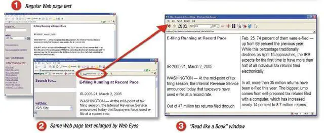 Alt view image 3 of 3 - WebEyes 2.2 - Makes the Web Easier to Read