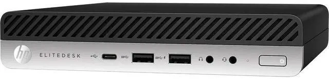 Alt view image 6 of 7 - HP EliteDesk 800 G4 Mini PC 8GB 256GB SSD Core i5-8500T 2.1GHz Win10P, Black
