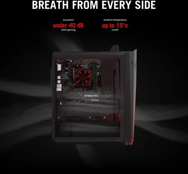 Alt view image 14 of 20 - Asus ROG Strix G15DS G15DS-DH774 Gaming Desktop Computer - AMD Ryzen 7 7700X - 16 GB - AMD Chip - Windows 11 Home - NVIDIA Geforce RTX 4070