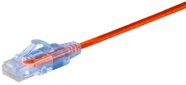 Alt view image 11 of 14 - Monoprice SlimRun Cat6A Ethernet Patch Cable - Network Internet Cord - RJ45, Stranded, UTP, Pure Bare Copper Wire, 30AWG, 6in, Orange, 10-Pack