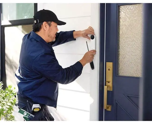 Alt view image 8 of 13 - Google Nest Wi-Fi Video Smart Doorbell Camera (Battery Operated), Linen - Grade A