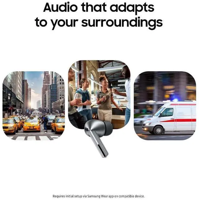 Alt view image 14 of 18 - Samsung Galaxy Buds3 Pro Earset - Stereo - True Wireless - Bluetooth - Earbud - Binaural - In-ear - Silver