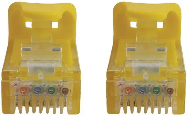 Alt view image 8 of 10 - Tripp Lite Cat6a 10G Snagless Molded UTP Ethernet Cable (RJ45 M/M), PoE, Yellow, 5 ft. (1.5 m) - 5 ft Category 6a Network Cable for Network Device, Switch, Patch Panel, Server, Router, Hub, Printer, C