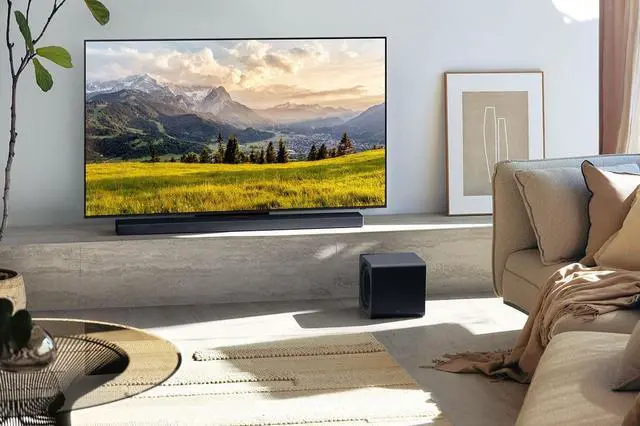 Alt view image 12 of 12 - Samsung Q-series Soundbar HW-QS700F 3.1.2CH Wireless Smart Sound Bar and Subwoofer (2025) - Titan Black