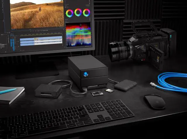 Alt view image 10 of 10 - LaCie 2big Dock 16TB USB 3.2 Gen 2 External Hard Drive STLG16000400 Black