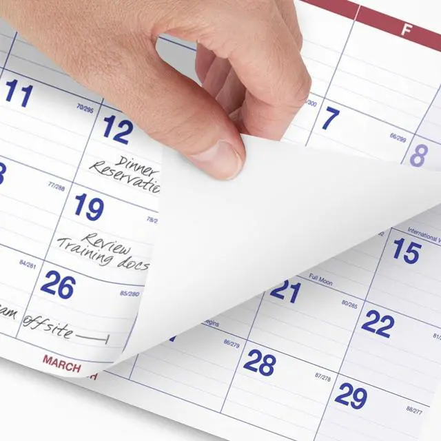 Alt view image 2 of 7 - AT-A-GLANCE® 2026 Move-A-Page Three Month Wall Calendar, Large, 12" x 27"