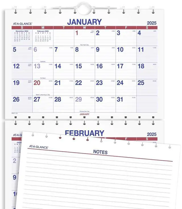 Alt view image 5 of 7 - AT-A-GLANCE® 2026 Move-A-Page Three Month Wall Calendar, Large, 12" x 27"