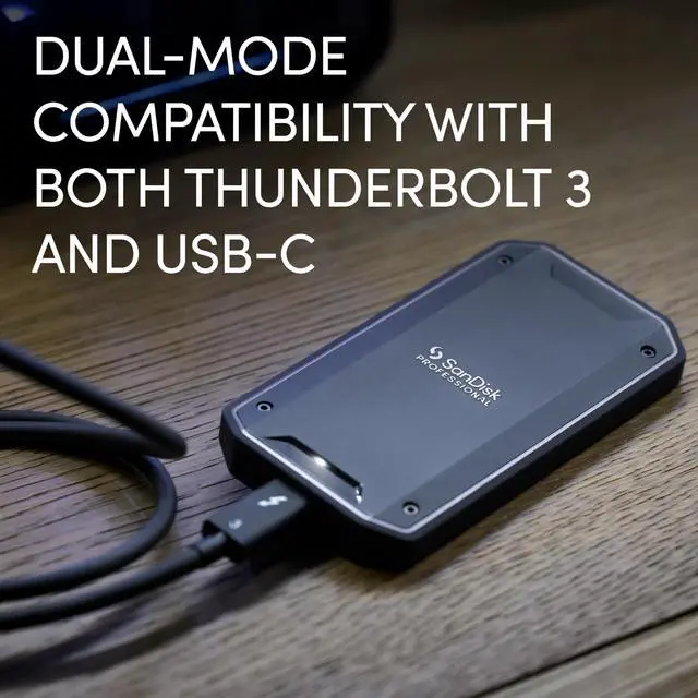 Alt view image 4 of 7 - Sandisk Pro-G40 4TB exFAT USB-C External Solid State Drive SDPS31H-004T-GBC1D