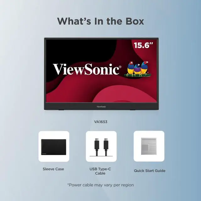 Alt view image 20 of 20 - ViewSonic VA1653 16 Inch 1080p FHD IPS Portable Monitor with Eye Care, Built-in Stand, USB C, Mini HDMI, and Protective Case External Second Screen For Laptops, PC, Mac, and Gaming Consoles