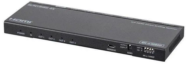 Alt view image 14 of 19 - Monoprice Blackbird 4K 1x4 HDMI Splitter, Supports HDMI 2.0, HDCP 2.2, 4K@60Hz, YCbCr 4:4:4, Featuring 4K to 1080p Downscaling