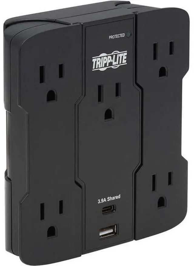 Main image of Safe-IT Surge Protector 5-Outlet USB-A/USB C 5-15P Antimicrobial
