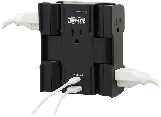 Alt view image 5 of 9 - Safe-IT Surge Protector 5-Outlet USB-A/USB C 5-15P Antimicrobial