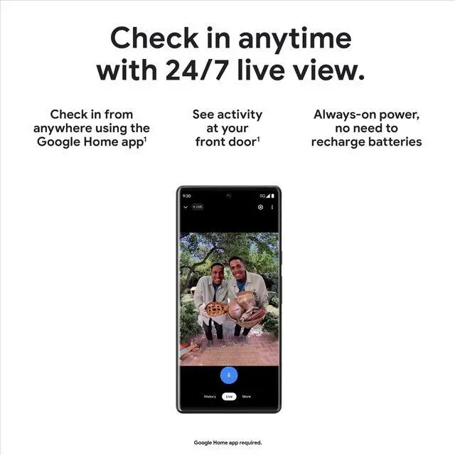 Alt view image 8 of 13 - Google Nest Wi-Fi Video Smart Doorbell Camera (Battery Operated), Ivy - Grade A