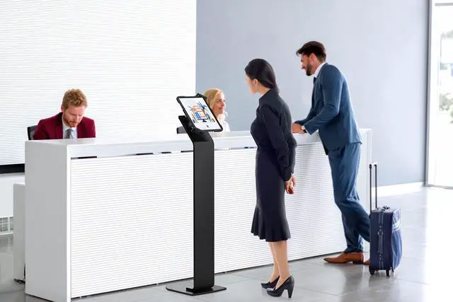Alt view image 14 of 16 - CTA Digital - PAD-PARAFU - CTA Digital Premium Locking Floor Stand Kiosk (Universal) - Up to 14 Screen Support - 50