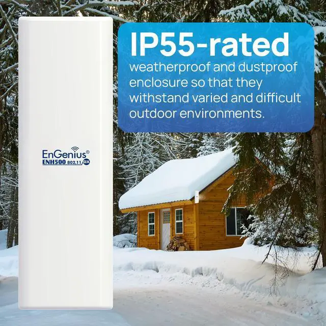 Alt view image 7 of 8 - EnGenius ENH500-AX Dual Band IEEE 802.11ax 1.17 Gbit/s Outdoor Wireless Bridge